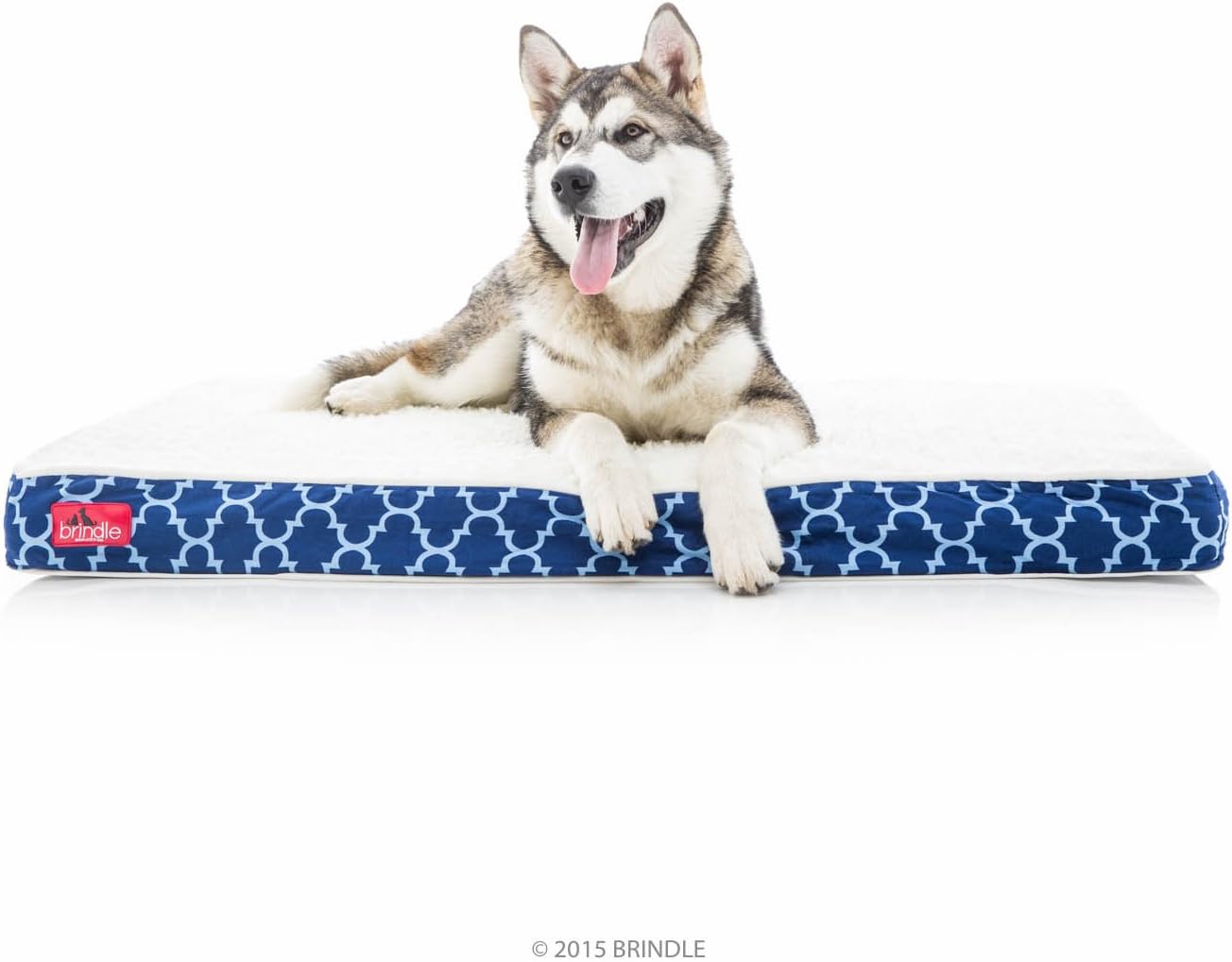 Brindle Waterproof Designer Memory Foam Pet Bed-Removable Machine Washable Cover-4 Inch Orthopedic Pet Bed-Joint Relief
