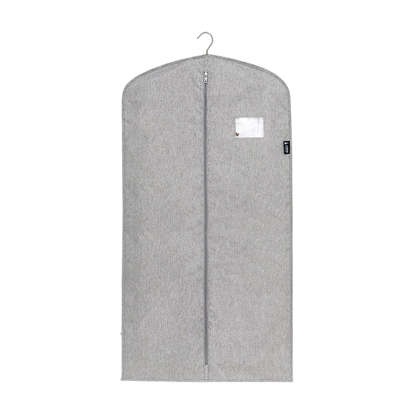 LYUCAYHQ Breathable Cotton and Linen Garment Bags for Travel, Dress Bags for Gowns, Suit Bags for Closet Storage, for Coats, Jackets, Shirts, Dresses & Sweater(Grey,58 * 150cm/23 * 59in)