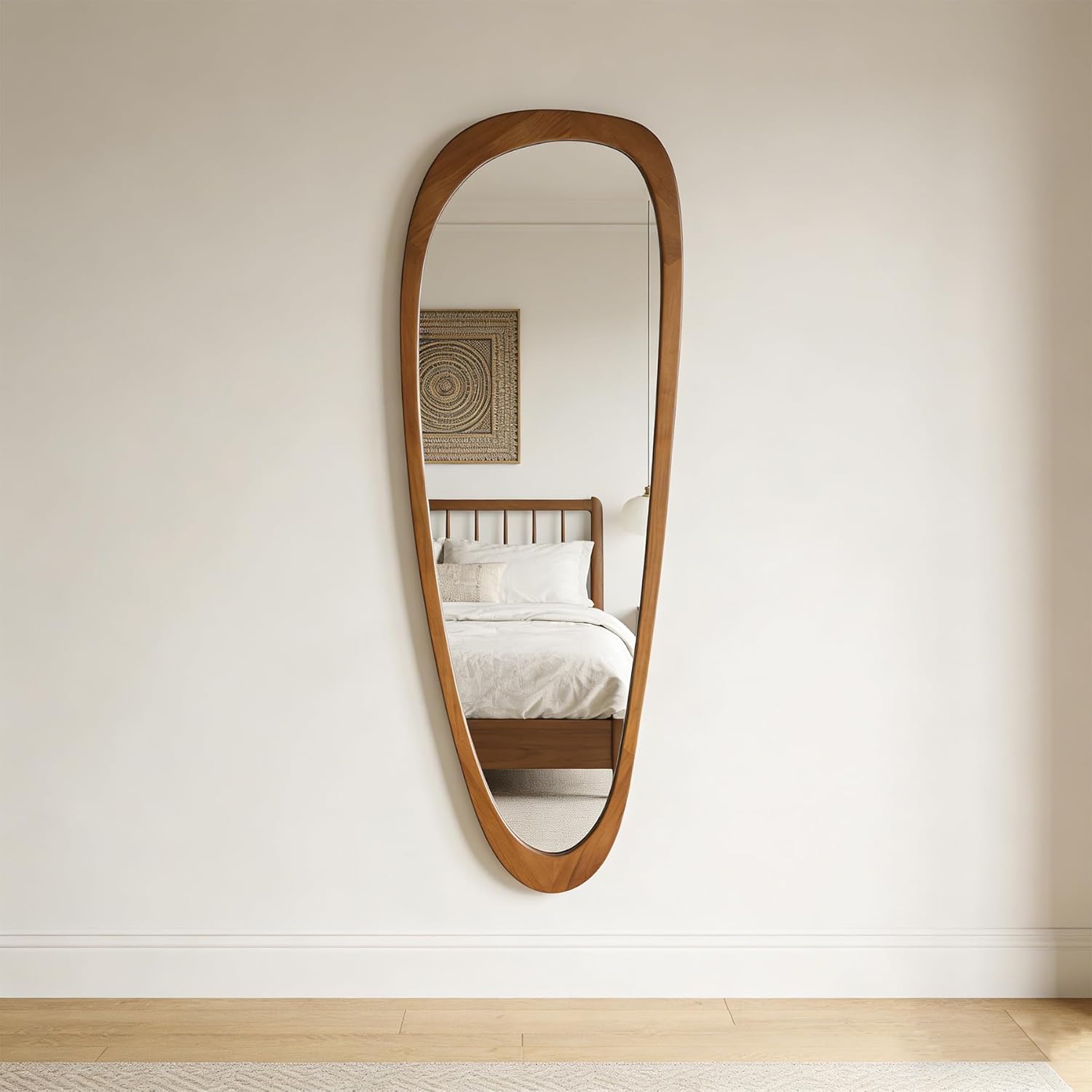 Ruomeng Rectangular Wall Mirror 12" x 16" Beveled Framed Mirror for Bathroom, Bedroom, Entryway, Living Room, White