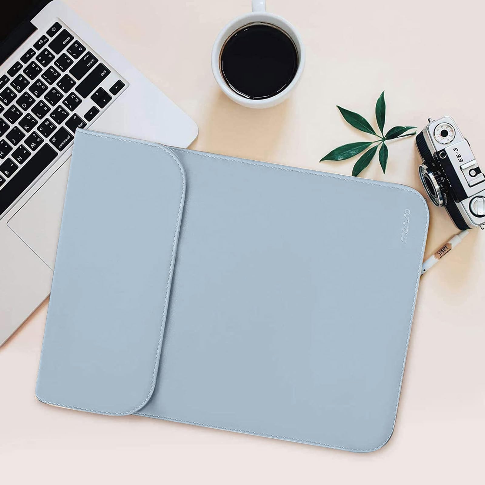 MOSISO 13 pollici Custodia Laptop, 13 pollici Borsa PC Compatibile con MacBook Air M4 M3 M2 M1 2025-2018 / Pro M2 M1 2025-2016, Poliestere Manica Verticale con Tasca, Midnight Verde