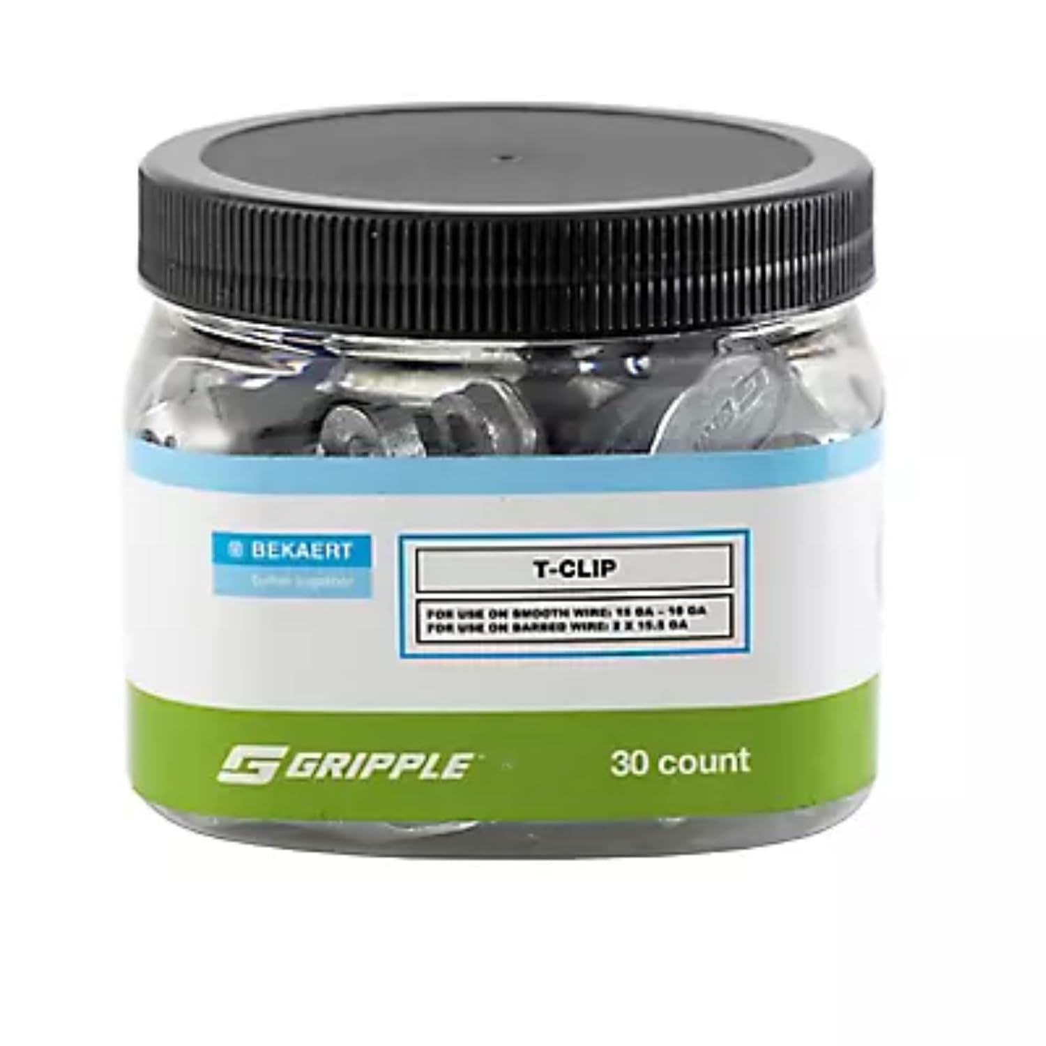 T-Clip (30-Count) Tub | for 14-10 Gauge Smooth Wire & 15.5 Gauge Barbed Wire