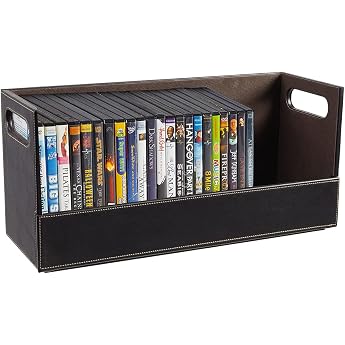 CD Rack CD Case DVD Storage Rack Slim CD/DVD/PS5 Game Software/Blu-ray Storage Box High-quality Leather/Strong Magnet/Reinforced Handle/Portable/Large Capacity/Multi-functional