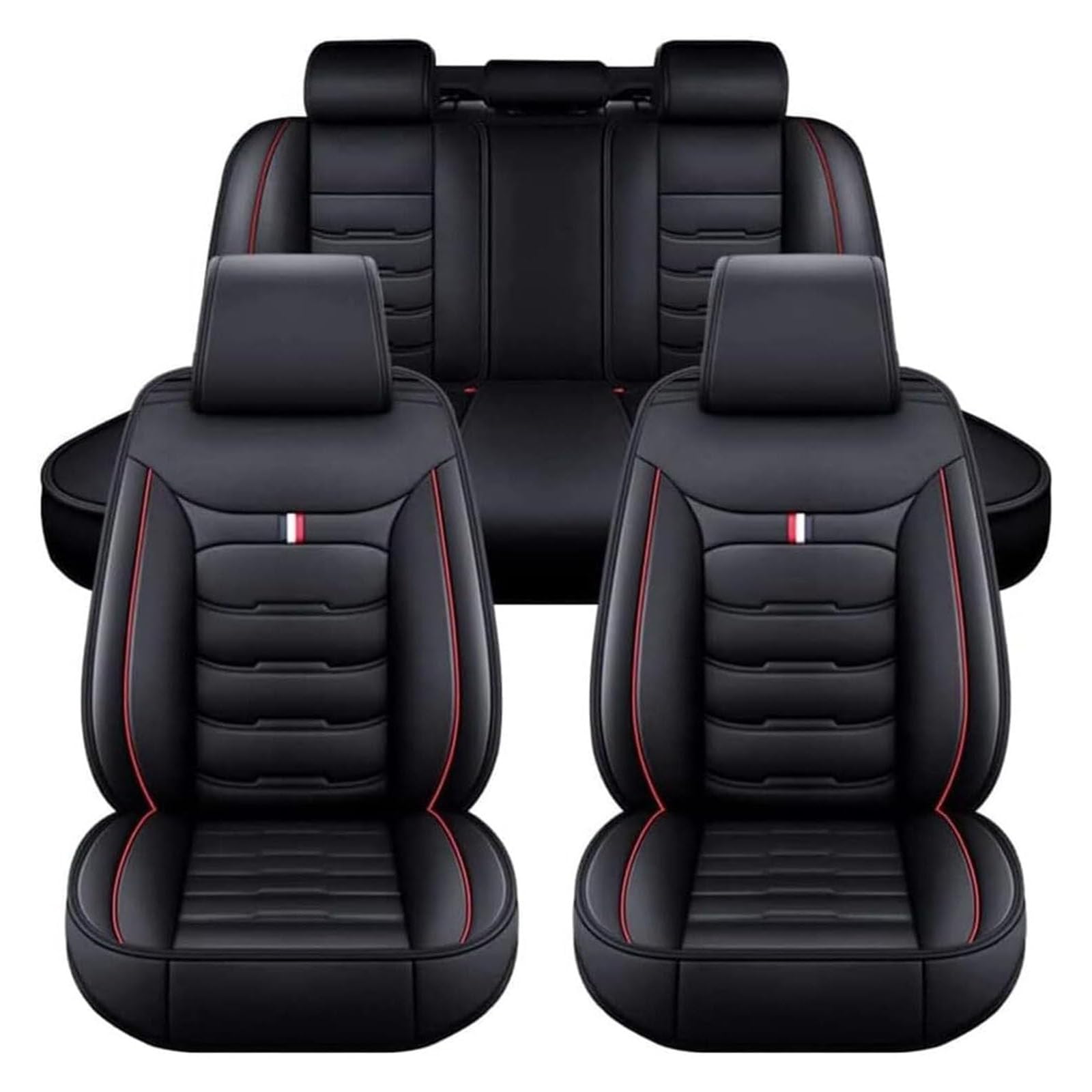 XXMMHTFD Leather Car Seat Covers Full Set for Seat Leon/Leon St KL 5F 1T 1M 2016-2025, Waterproof Premium Breathable Vehicle Cushion Protectors, Anti-Slip Front Rear,C