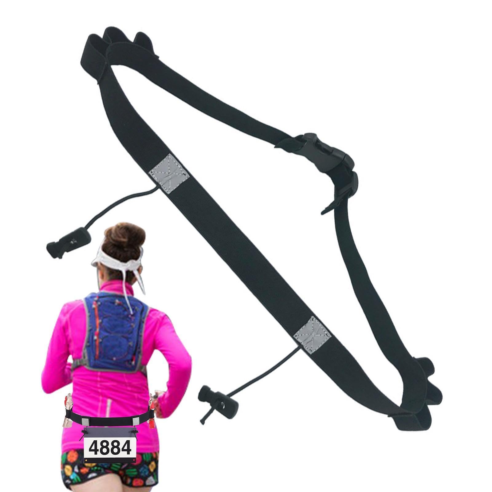 Ceinture Porte Dossard - Ceinture De Triathlons pour Numéro De Course, Course Numéro De Ceinture pour Le Triathlons Ironman Marathon, Réglable Ceinture De Course pour Marathon Cyclisme