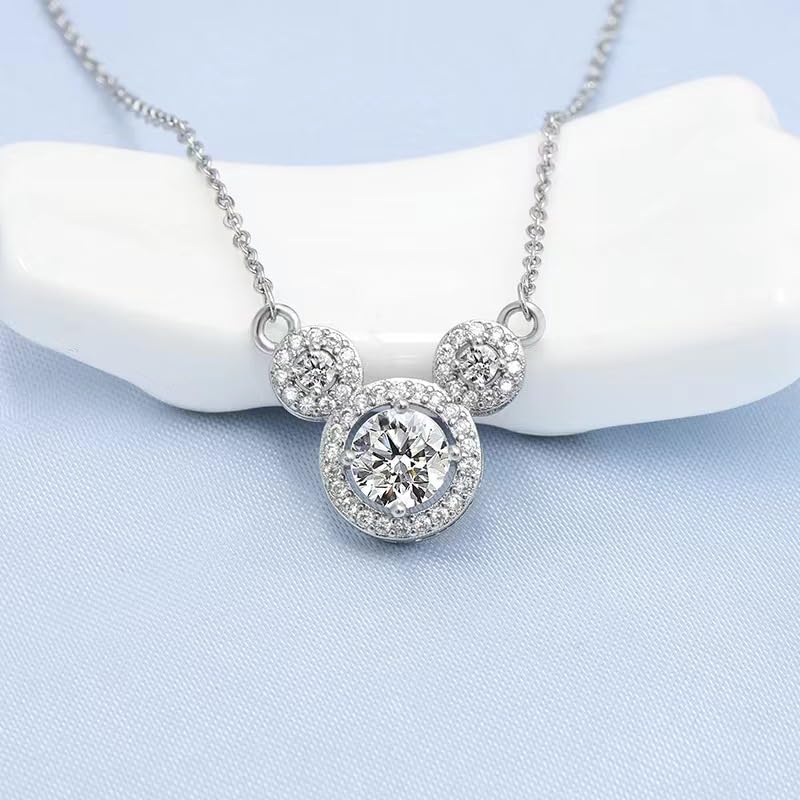 925 Sterling Silver Necklaces for Women's Pendant Beads Simulated Diamond Necklaces for Women with Cubic Zirconia4