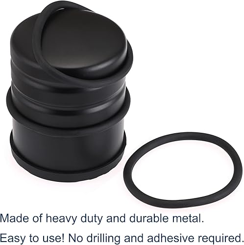 Miniatura 4 de Sumnacon Tope de puerta de piso resistente, sin taladro, tope de puerta de acero inoxidable duradero con goma antideslizante, tope de puerta de