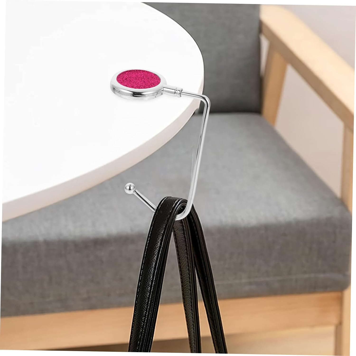 GALPADA 4pcs Backpack Hooks Handbag Hangers Desk Bag Holders Table Hooks Alloy Rosy