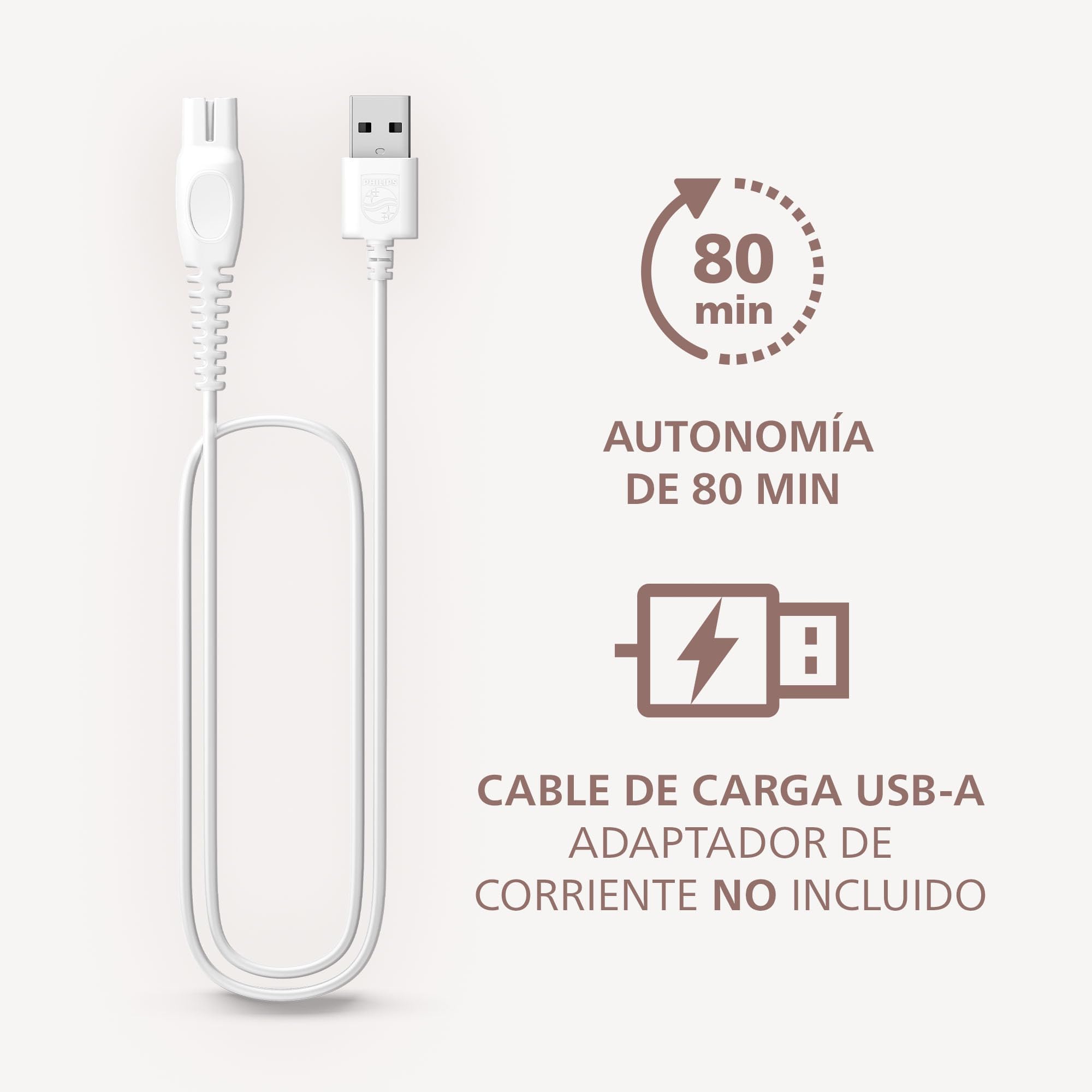 Afeitadora Philips Serie 8000 - Afeitadora sin cable para uso en seco y en mojado, sistema de 3 cuchillas, cabezal de afeitado flexible, luz LED, para las piernas y el cuerpo, Modelo BRL129/00