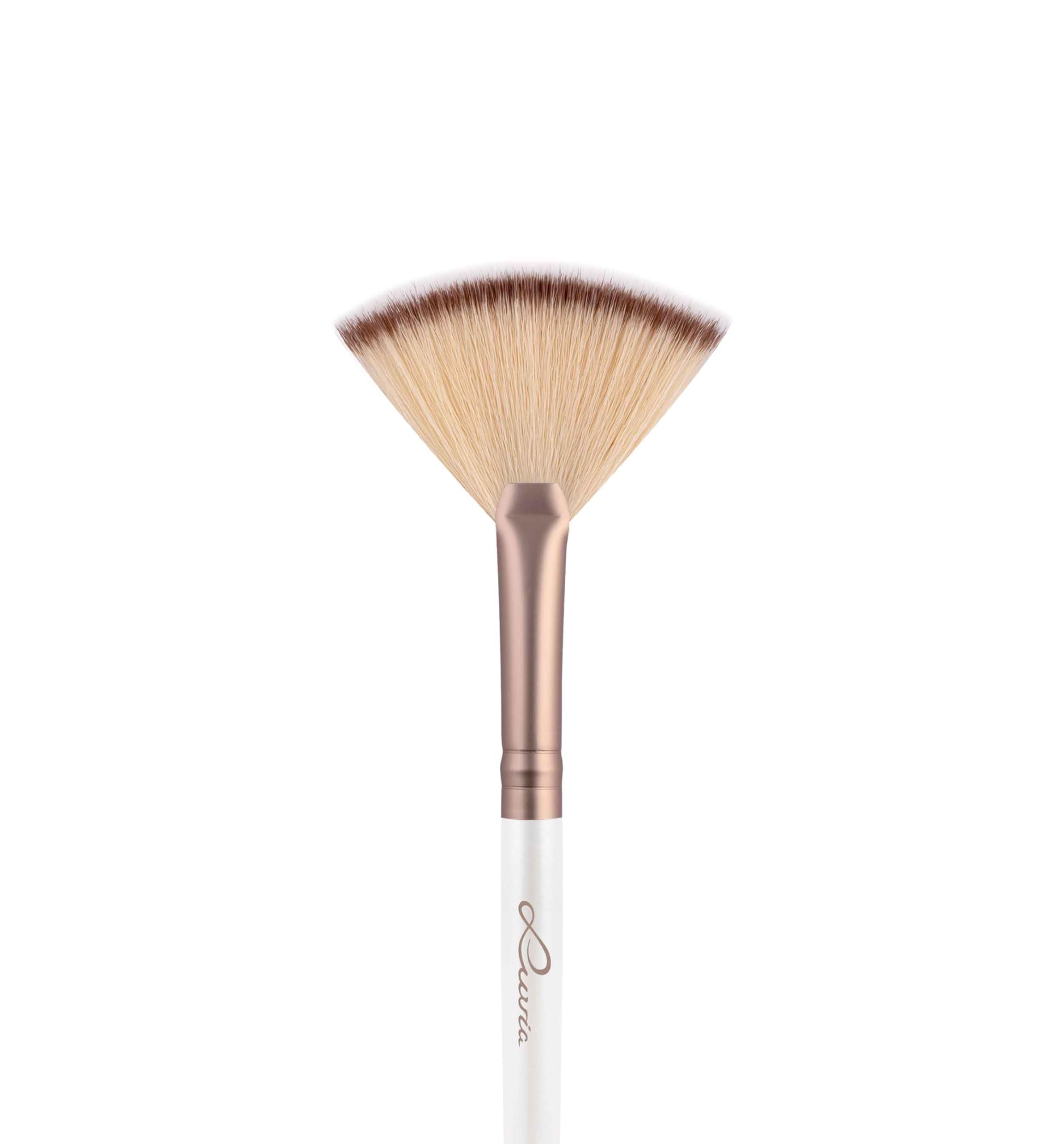 Luvia Professional Make-Up Brush, Highlighter Make-Up Brush, Fallout, Fan Brush, Vegan Cosmetic Brush, 211 // Fan Brush - Elegance - Image 3