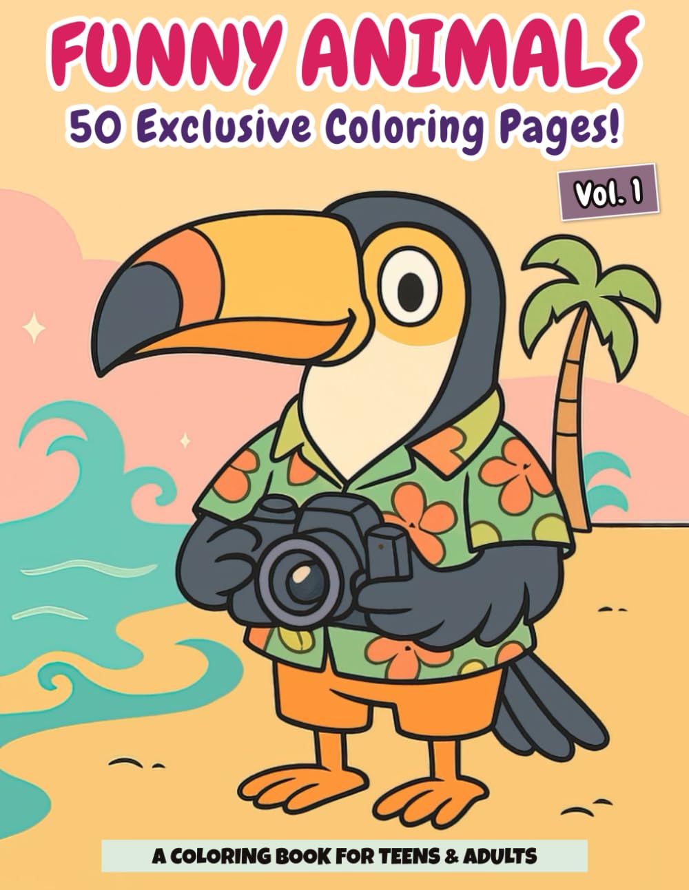 Funny Animals - Volume 1: 50 Cute & Silly Humanized Cartoon Animals