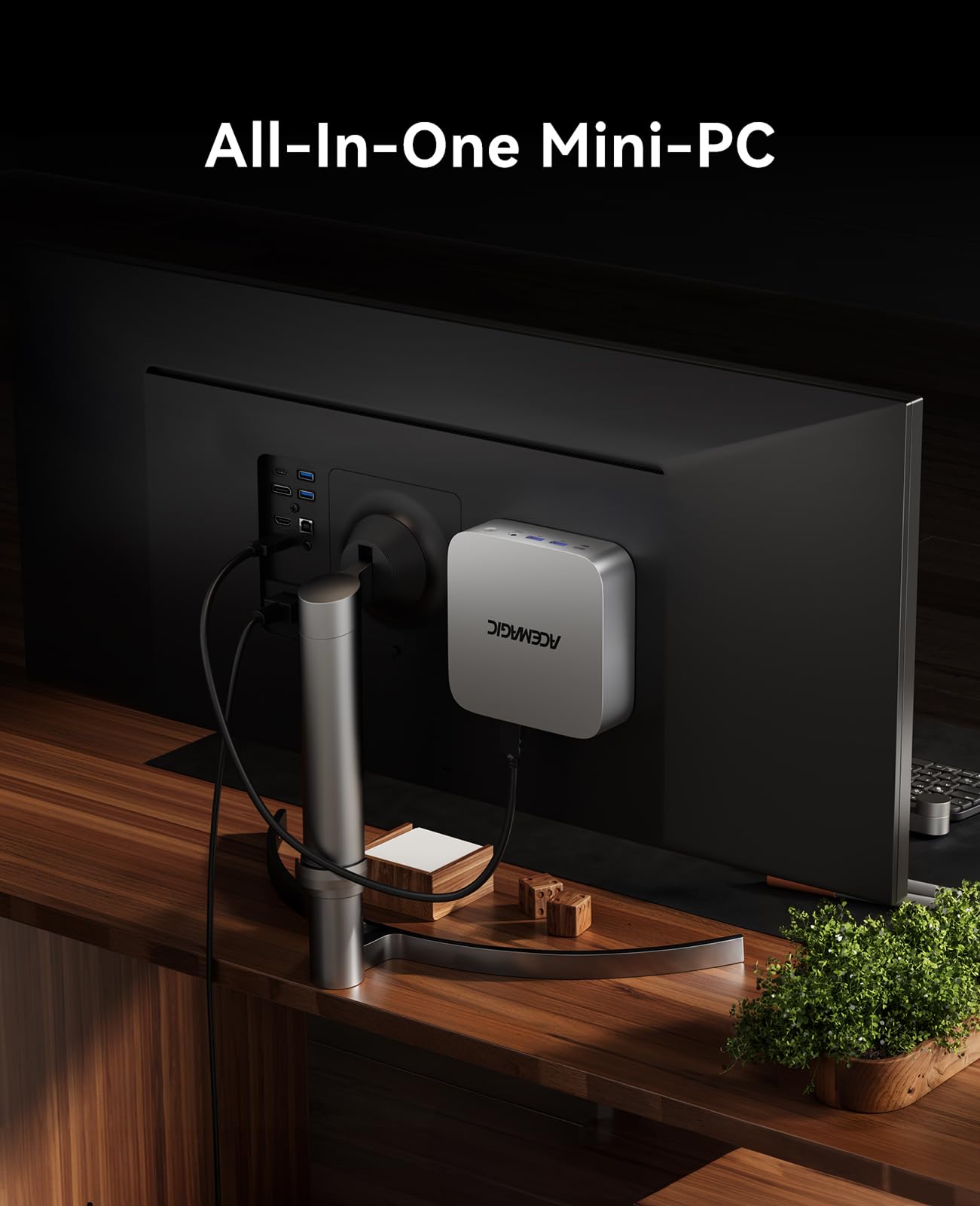 ACEMAGIC Matrix Mini M1 Mini PC, Windows 11 Pro, AMD Ryzen 7 7735HS(8C/16T,hasta 4,75 GHz),AMD Radeon™ Graphics,16GB LPDDR5 512GB SSD Mini Ordenador Soporte 4K Triple Pantalla/2.5G LAN/WiFi 6/BT5.2
