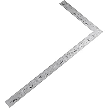 Angle Ruler 150 x 300 mm Angle Try Angle Ruler Metal for Carpenters Engineers Craftsmen Roofers