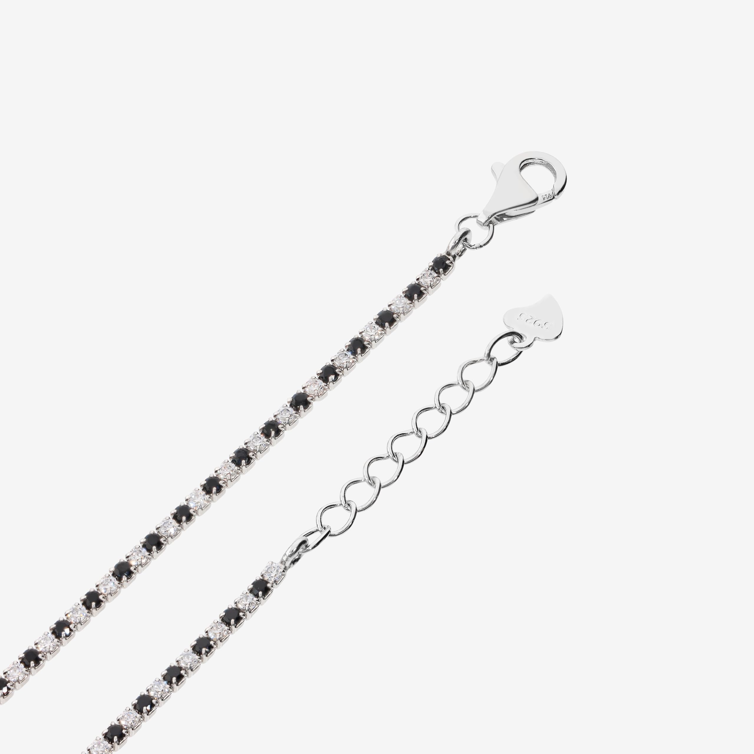 MILOR Bracciale tennis donna regolabile in Argento 925 placcato platino – Gioielli donna made in Italy – Regalo per Festa della mamma, compleanno, anniversario