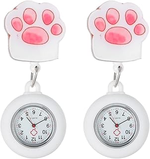 Relógio Nurse Fob 2 peças relógio de bolso pendurado: relógio de enfermeira broche relógio digital pendurado relógio de bolso clipe - no relógio de bolso de enfermeira