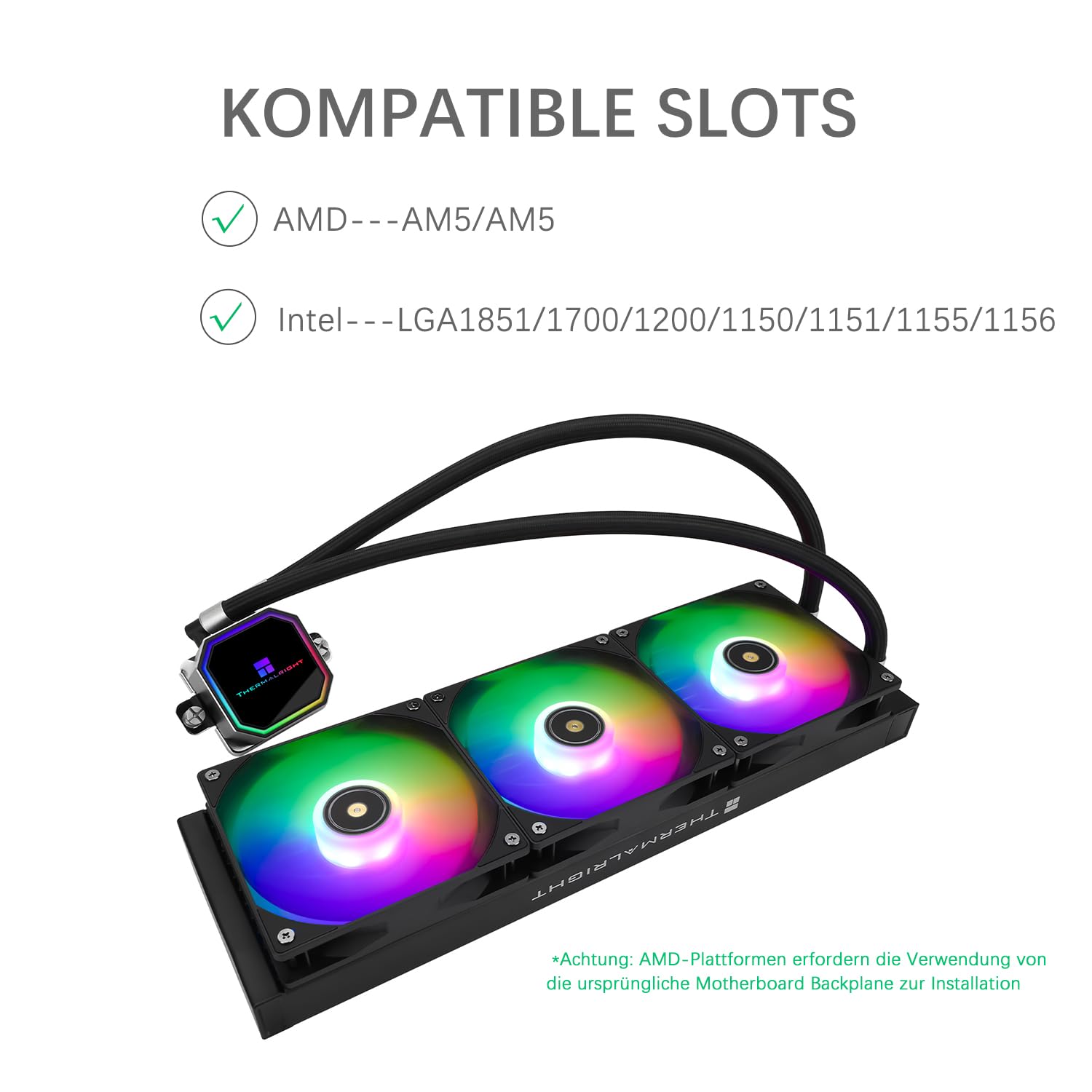 TR-Thermalright Frozen Prism 360 Black ARGB płyn chłodzący CPU, 360 mm Aio chłodnica, 3 x 120 mm wentylator PM 2000 obr./min, do AMD AM4 /AM5, Intel LGA1851/1700/1150/1151/2011