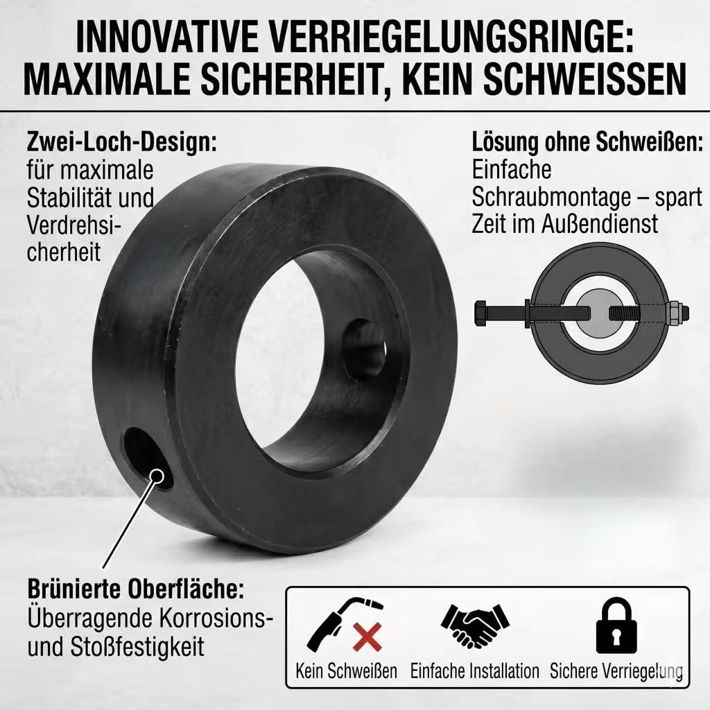 17-teiliges Minibagger Löffel-Bolzen & Buchsen Reparatursatz,schweißfrei | Passend für 30mm Bolzen,300mm Länge,geeignet für Cummins Kohler Motoren,kompatibel mit Yanmar,Kubota,Takeuchi,Bobcat Baggern