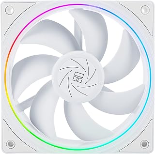 Thermalright TL-S12W CPU Fan 120mm Case Cooler Fan, 4pin PWM Connector Silent Computer Fan with S-FDB Bearing Included,up to 1500RPM Cooling Fan(White)