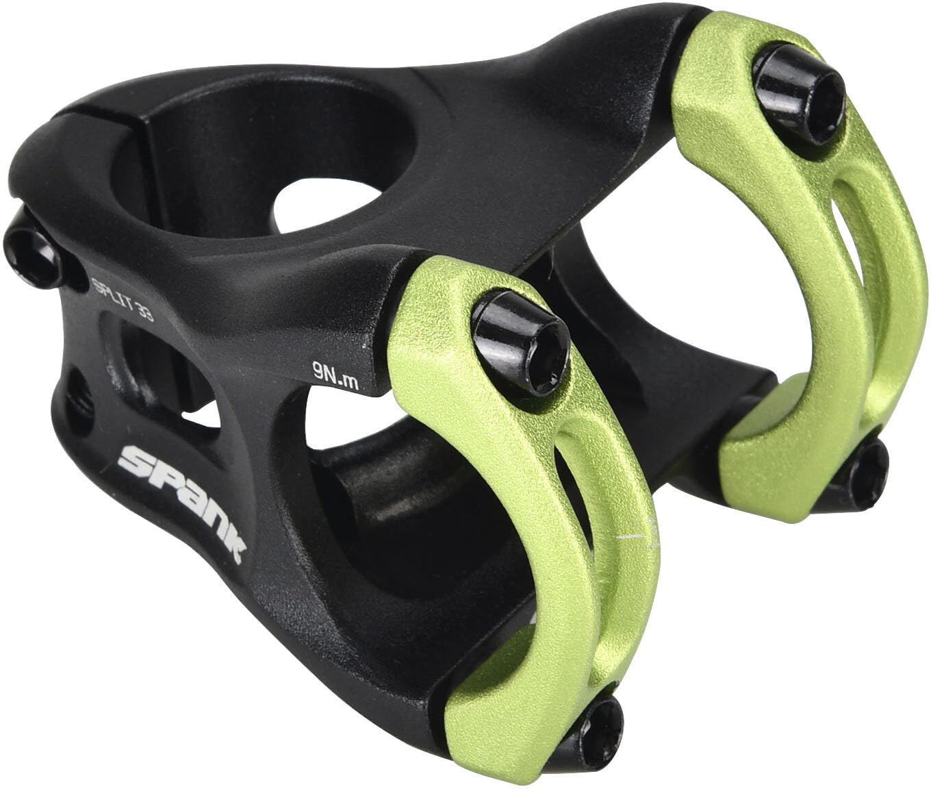 SpankSPLIT Stem, Single crown stem for handlebars. Ultra-short stack height and true zero-degree rise