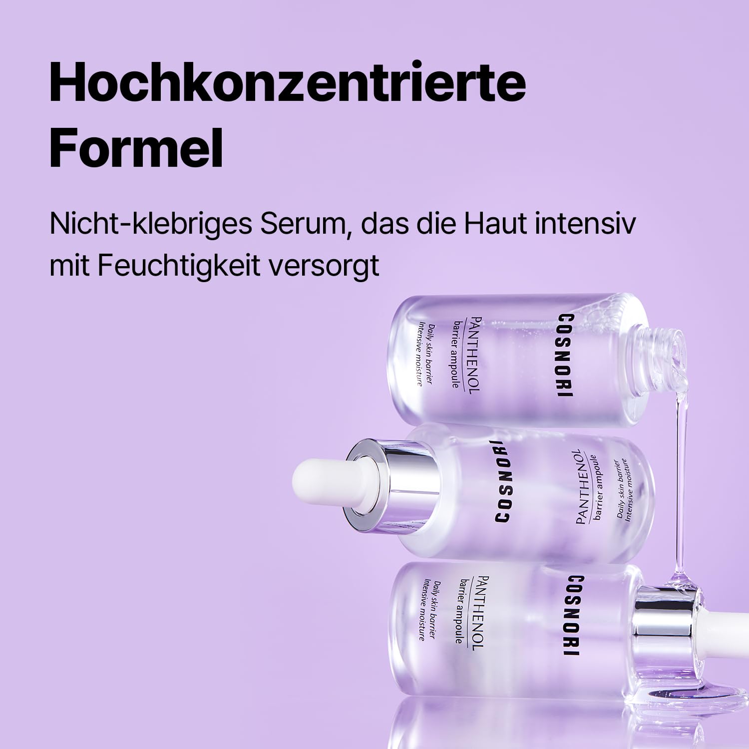 COSNORI Ampoule barrière au panthénol - Sérum visage fortifiant pour la barrière cutanée - avec extrait de panthénol et de prune de Kakadu - Unifie le teint et la pigmentation - 1,01 fl.oz.