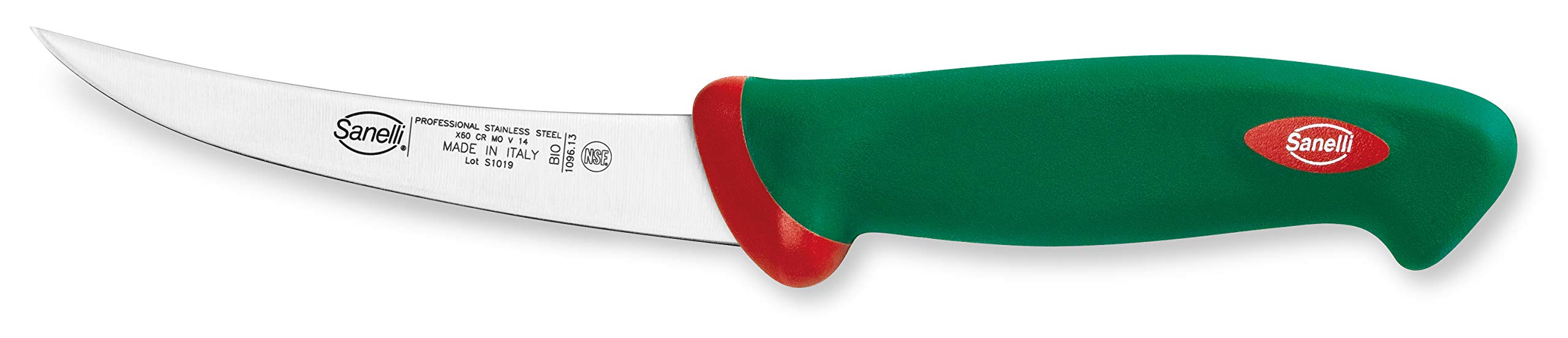 Coltello Disosso curvo stretto Macellaio cm.13 Premana Professional