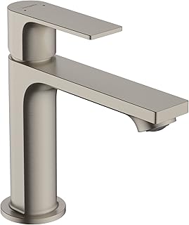 Hansgrohe Rebris E Contemporary 1-Handle 1-Hole 7-inch Tall Bathroom Sink Faucet in Brushed Nickel, 72557821