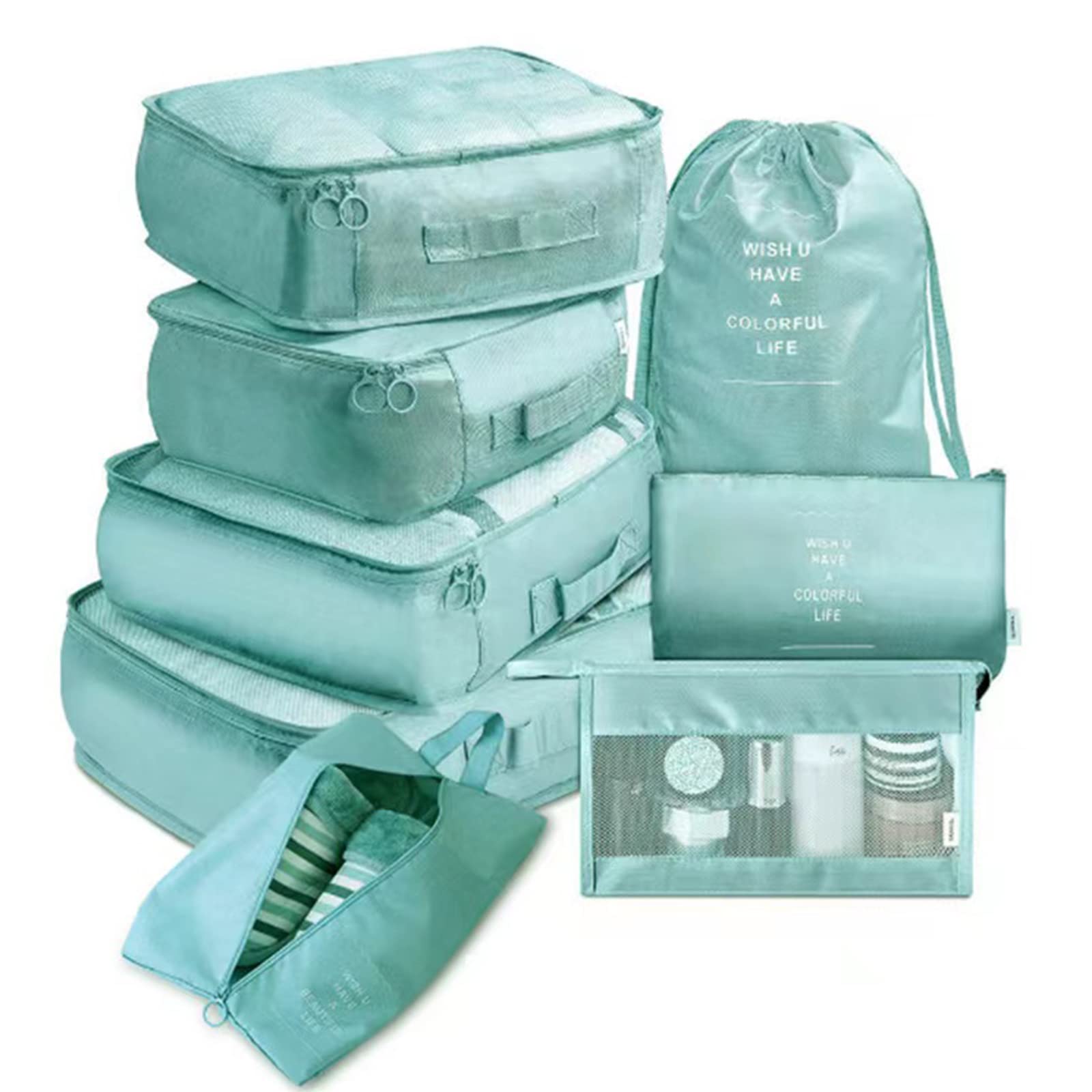 TMEOSK8Pcs Travel Organizer Packing Cubes, Packing Bags for Suitcase Travel Organizer Lightweight Luggage Packing Organizers