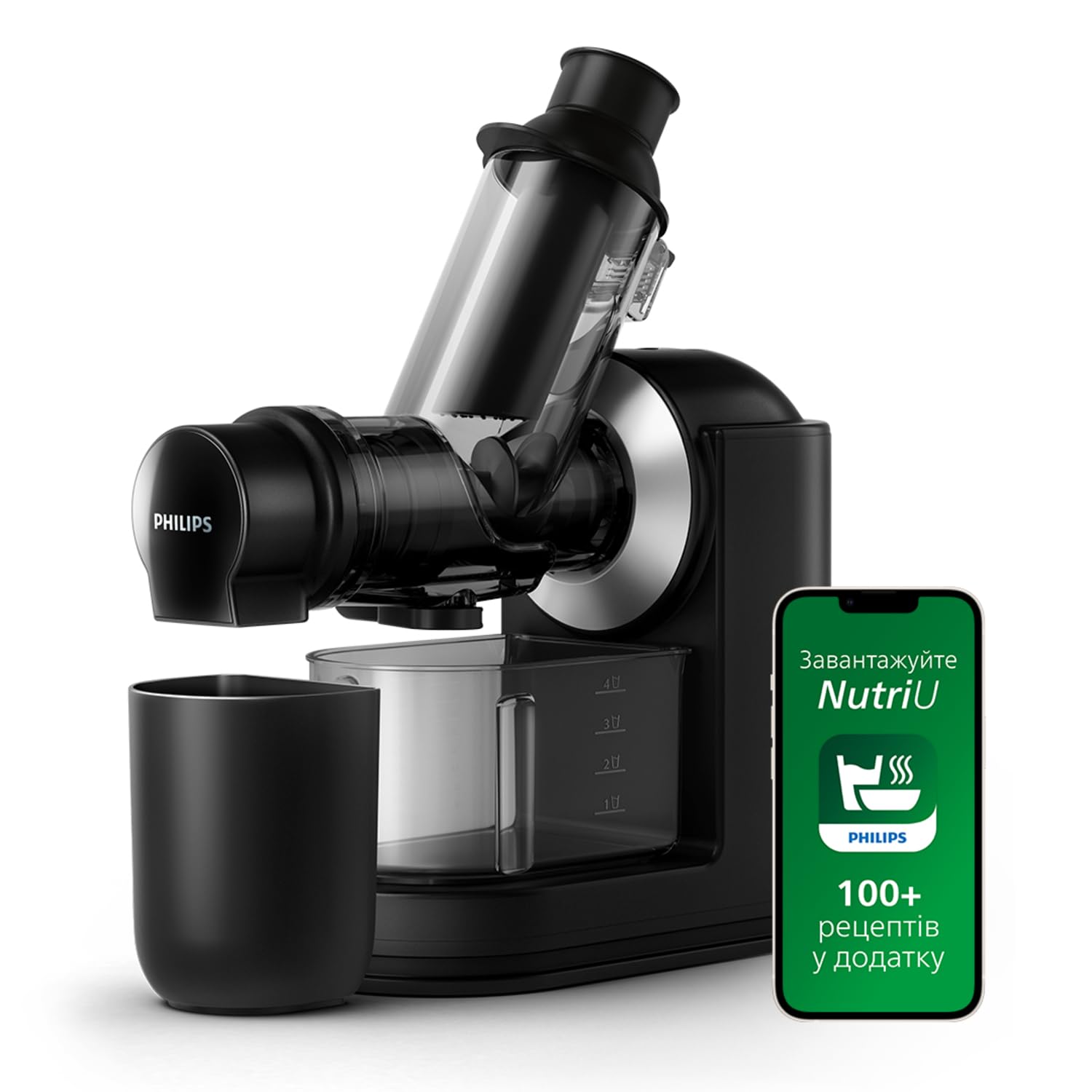 Philips Viva Collection Extracteur de Jus, Cheminée XL, 70 mm, Nettoyage rapide, HR1889/70