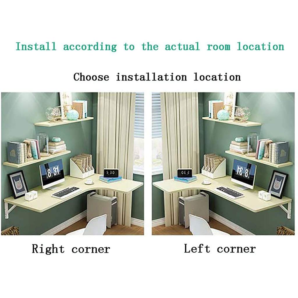 Corner Folding Computer Table, DropLeaf WallMounted Dining Table