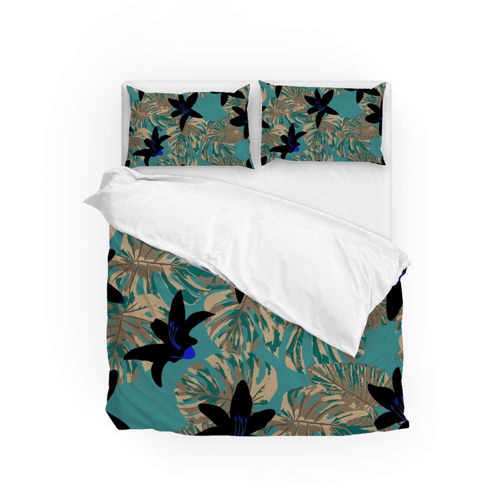 Housse de couette fleurs hawaïennes King Size pour une chambre estivale