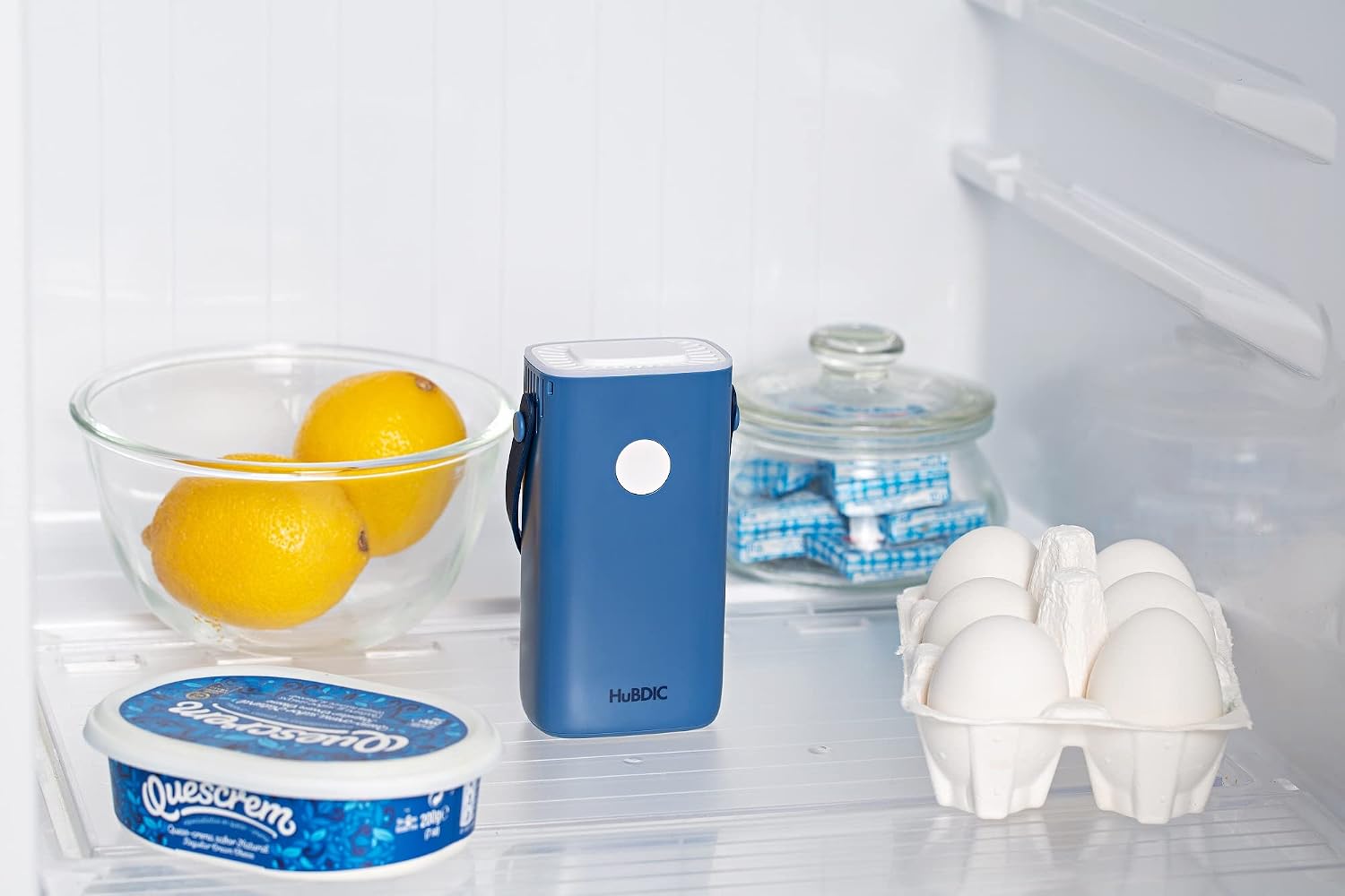 HubiCare Mini Portable Air Purifier - Cordless Air that does not require a HEPA filter & Eliminates Odors - Cars, Pet Litters, & Shoe Closet (Blue)