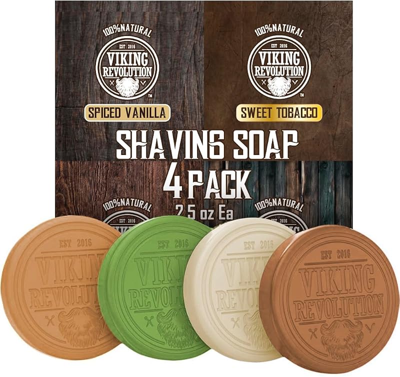 Juego variado de jabón de afeitar Viking Revolution, 2-2.5 oz (paquete de 4)