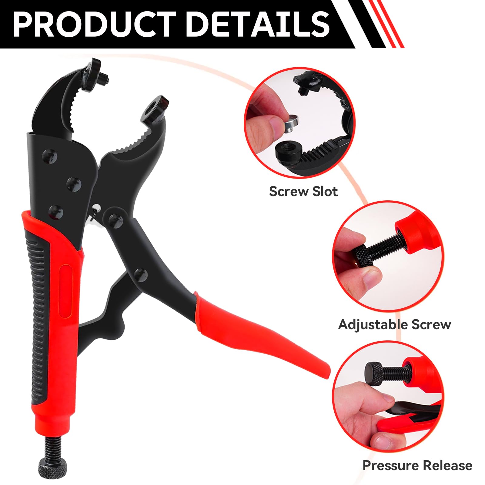 ZhouWei Pinza per Bottoni Automatici Contiene 3 Stampi e 40 Set di Bottone Automatici da 15 mm, Pinza Bottoni a Pressione Regolabile, per Riparazione di Coperture Tela Cuoio Cucito Teloni