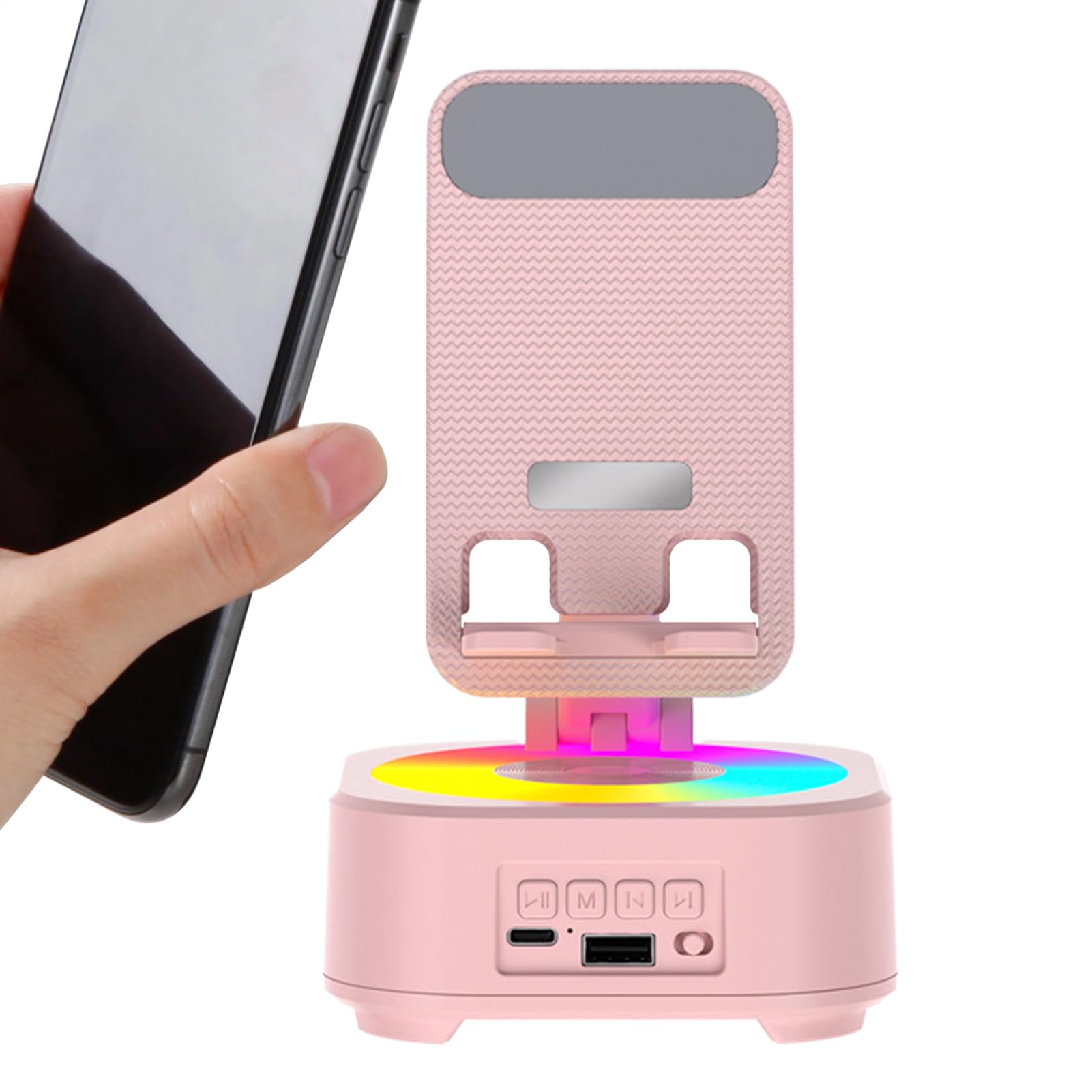 Support de téléphone avec haut-parleur rotatif pour visioconférence - 8