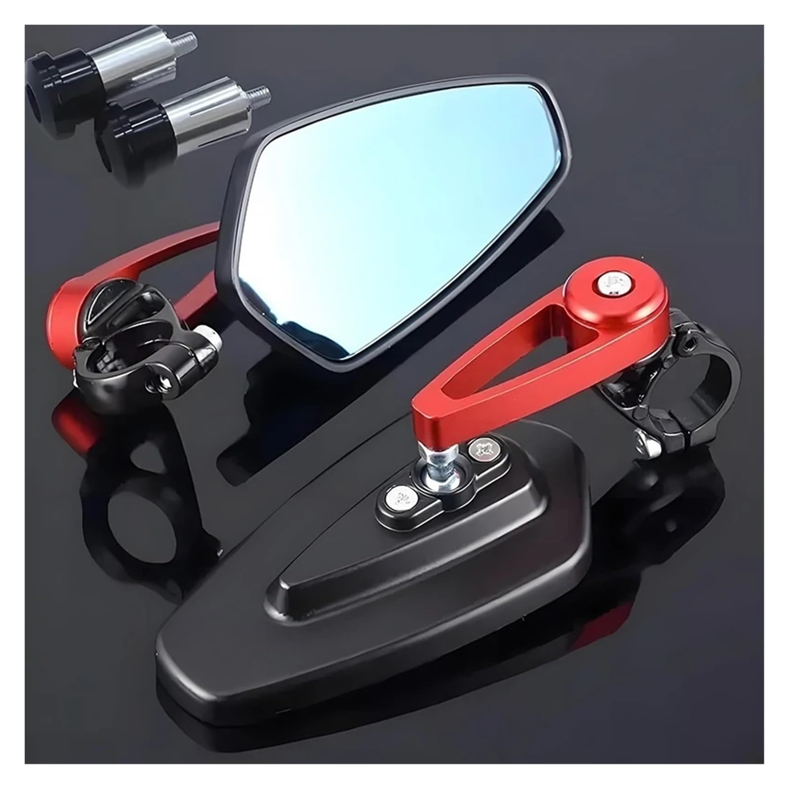 For Ho&nda Cbf Cbr Hornet NAVI GOLDWING XADV 1 Pair Motorcycle Rearview Mirrors Universal Scooter Bar End Handlebar Mirror Frames Mirrors