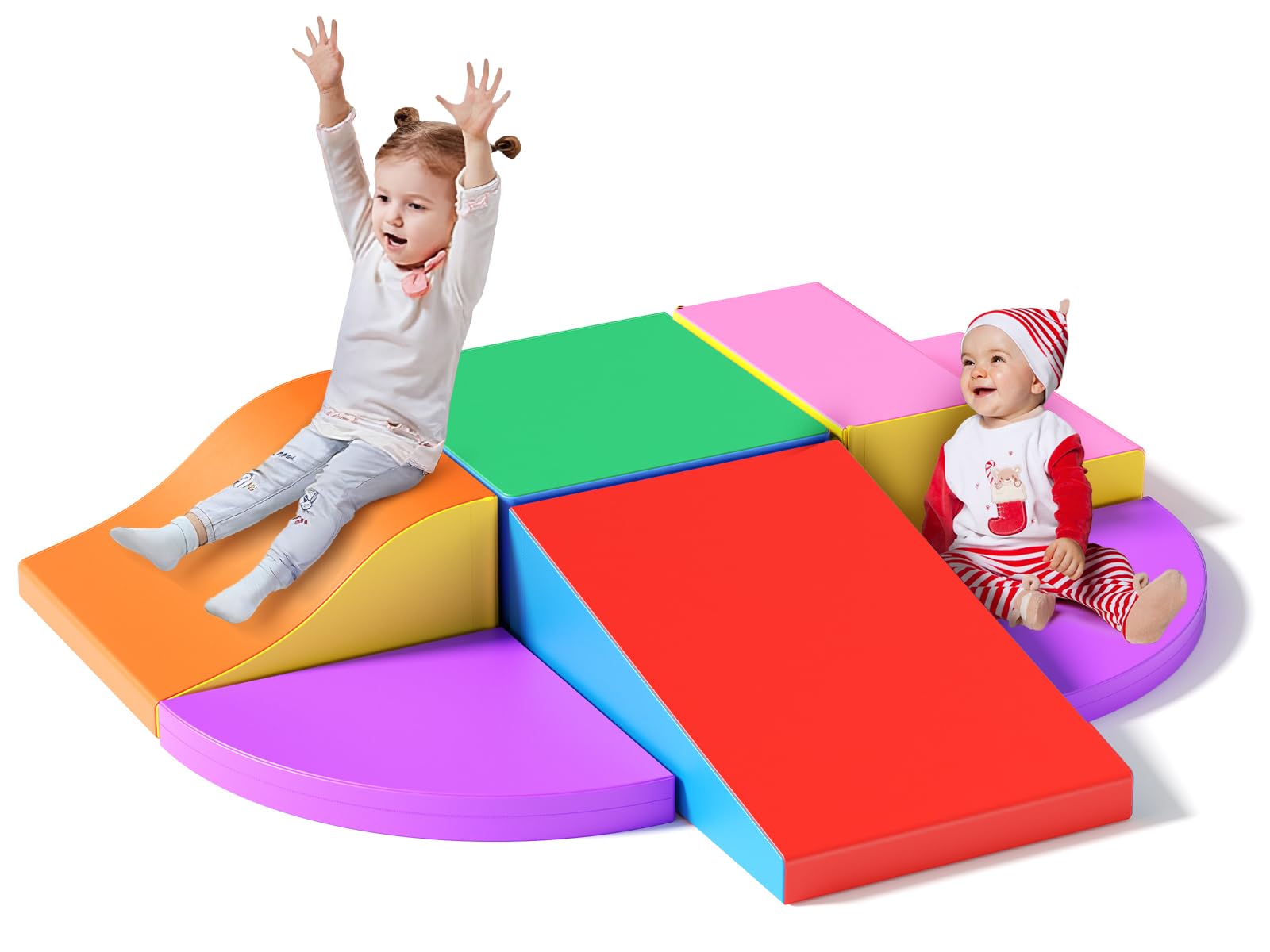 6 mattoncini da arrampicata in schiuma per bambini, morbidi mattoncini morbidi con rivestimento antiscivolo, paesaggio per interni e giochi di abilità motorie per neonati e bambini piccoli