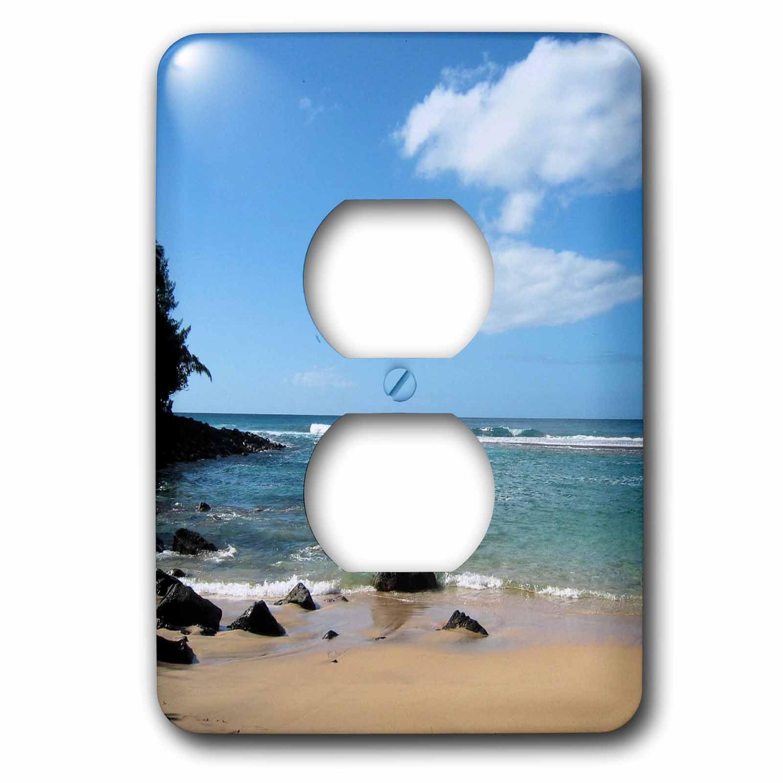 Hawaii Tropical Beach plaque de prise décorative pour salon et chambre exotique