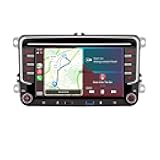 [Upgrade] YZKONG Car Stereo Compatible for VW Passat Golf MK5 Jetta Caddy EOS Tiguan with Wireless Carplay Android Auto IPS Touch Screen Car Radio, AM/FM Radio, BT, Dual USB Port