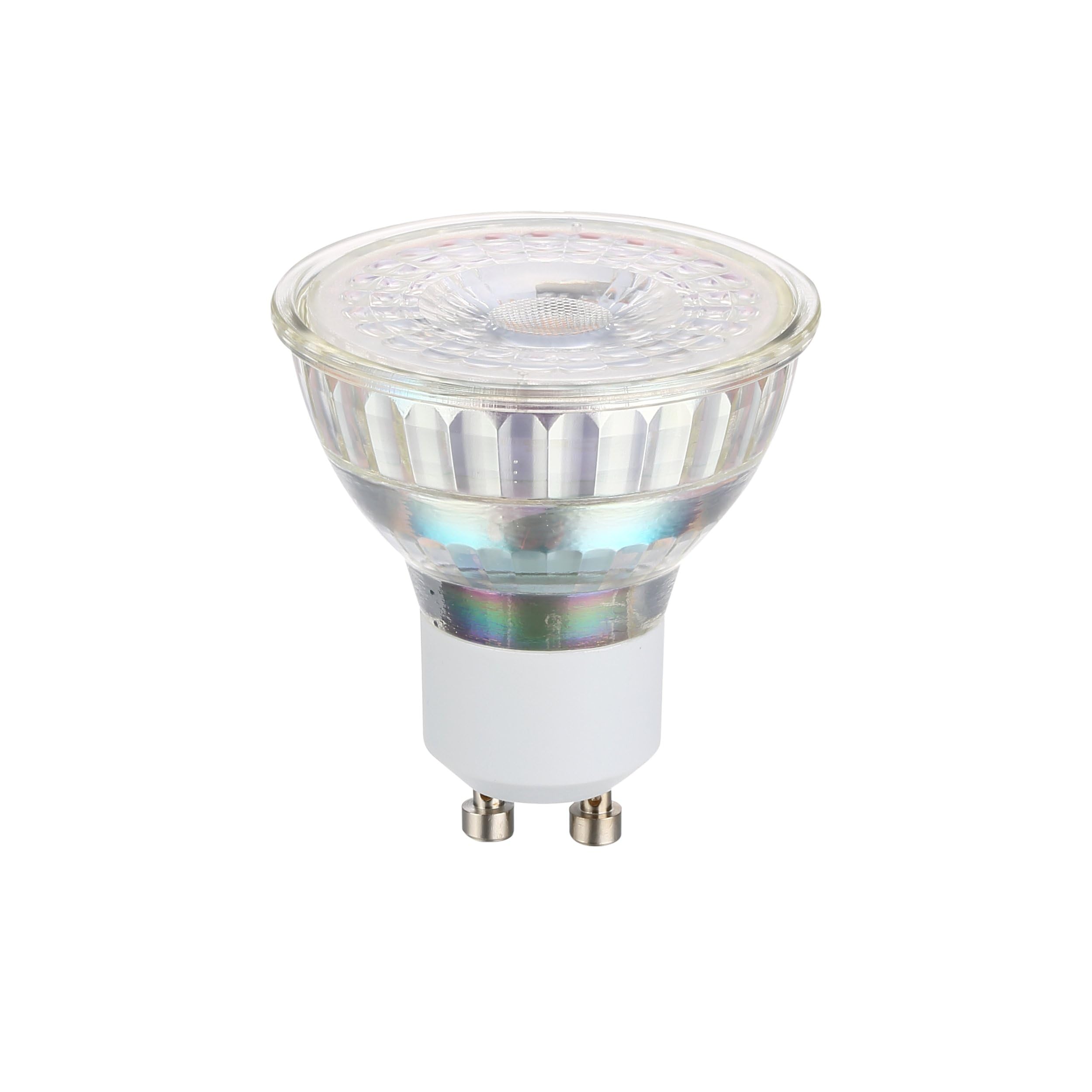 EGLO Dimmable LED light bulb, GU10 reflector lamp, 5 watt (equivalent to 50 watt), 345 lumen, warm white glow, 3000 Kelvin, spotlight, Ø 2"