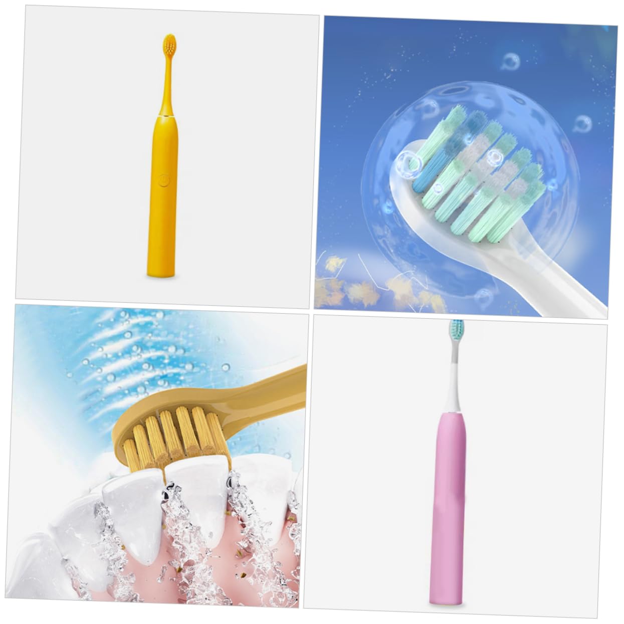 ERINGOGO 5 Set Testina Dello Spazzolino Elettrico Coprispazzolino Elettrico Kit Spazzolino Da Denti Portatile Spazzolino Elettrico Sonico Dentifricio Penna Lana 4 Pezzi * 5