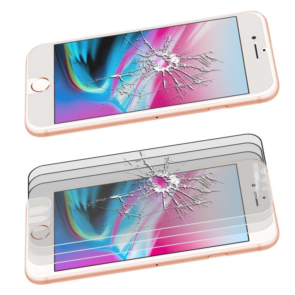 ebestStar - Pellicola Vetro Temperato Compatibile con iPhone 7, iPhone 8 Schermo Integrale Bordi Arrotondati Anti Shock Anti Rottura, Dorato [Apparecchio: 138.3/138.4x67.1/67.3x7.1/7.3mm 4.7