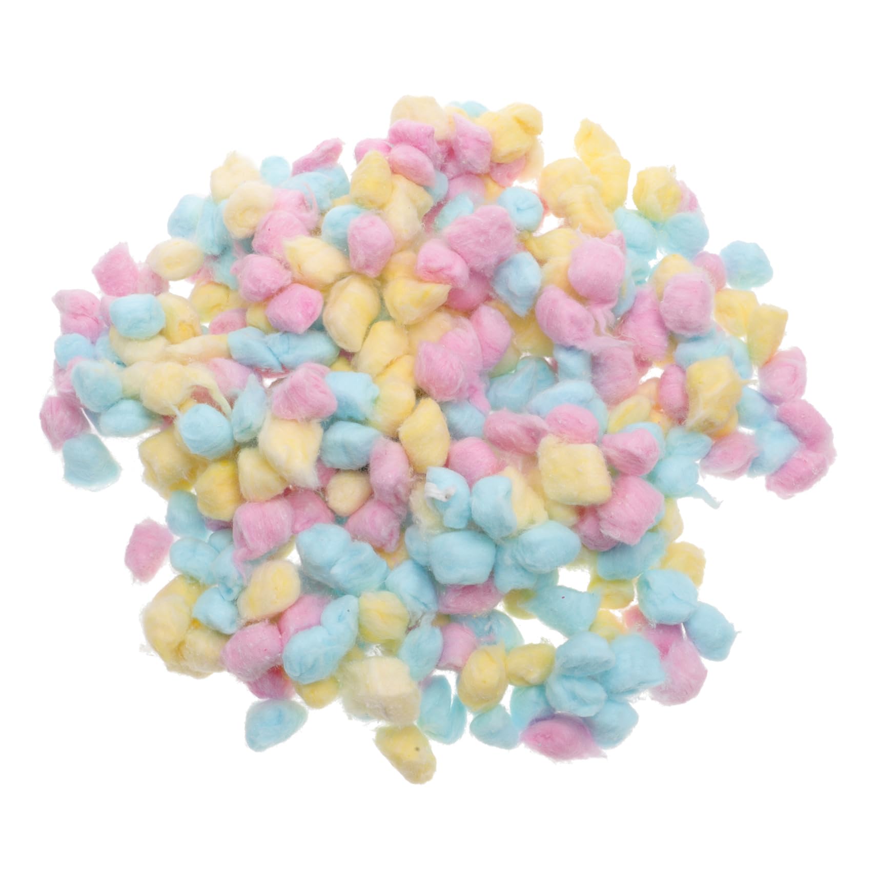FRCOLOR Bunte Baumwoll Wattebällchen Geeignet zum Abschminken und Basteln zur Gesichtsreinigung 500g für Babys Saugfähig und Weich mit Leichten Farbigen Wattebäuschen