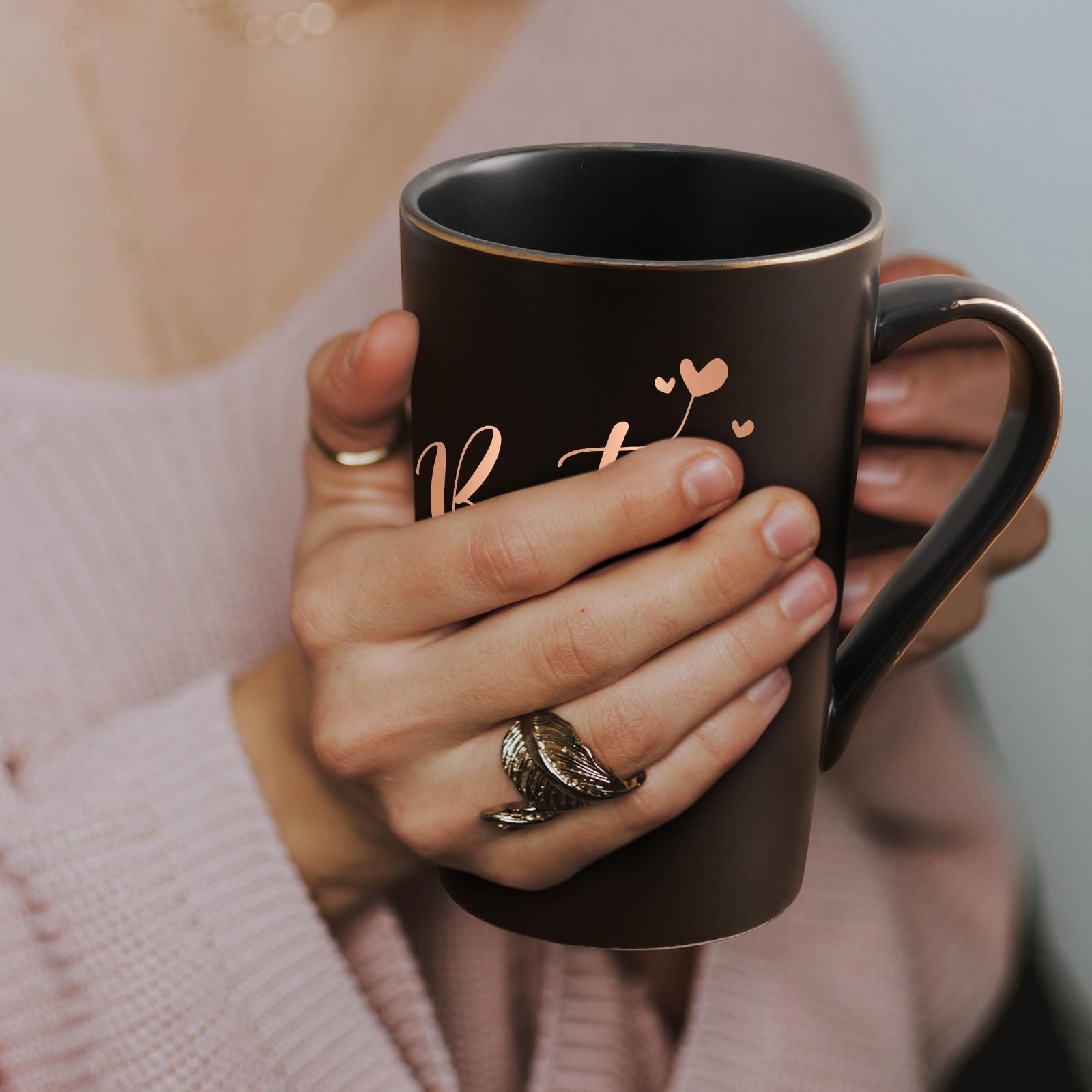 Tasse Grès 40cl Personnalisée Tasse Gravée "Beste Mama" GRUSS & CO - Cadeau Fête Des Mères, 40 Cl Tasse Design Naturel