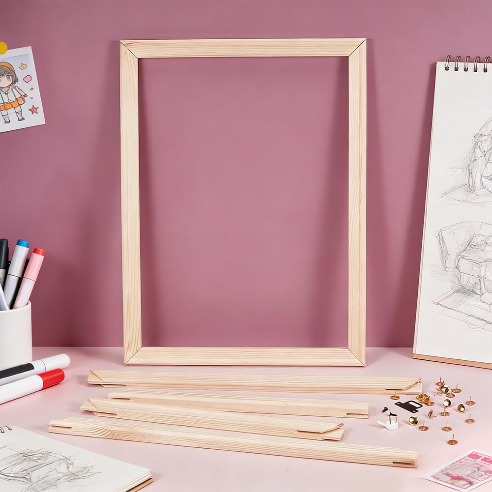 UNICRAFTALE 6 Set DIY Leinwandkeilleisten Set Stickrahmen Aus Holz Für Ölgemälde Drucke Poster Malen Nach Zahlen Einfach Zu Montieren Galerie Wrap 40x30cm