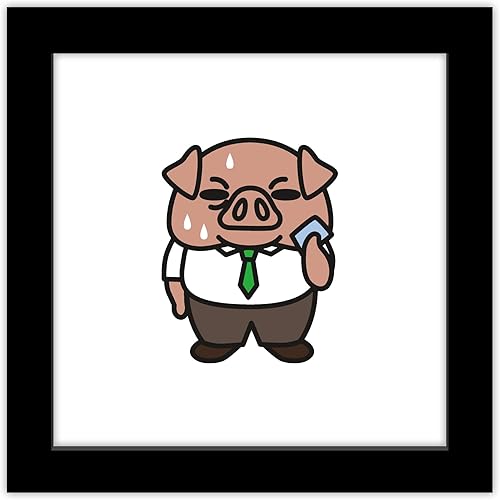 Trends International Gallery Pops Sanrio Aggretsuko - Arte de pared tonelada, versión enmarcada negra, 12 x 12 pulgadas