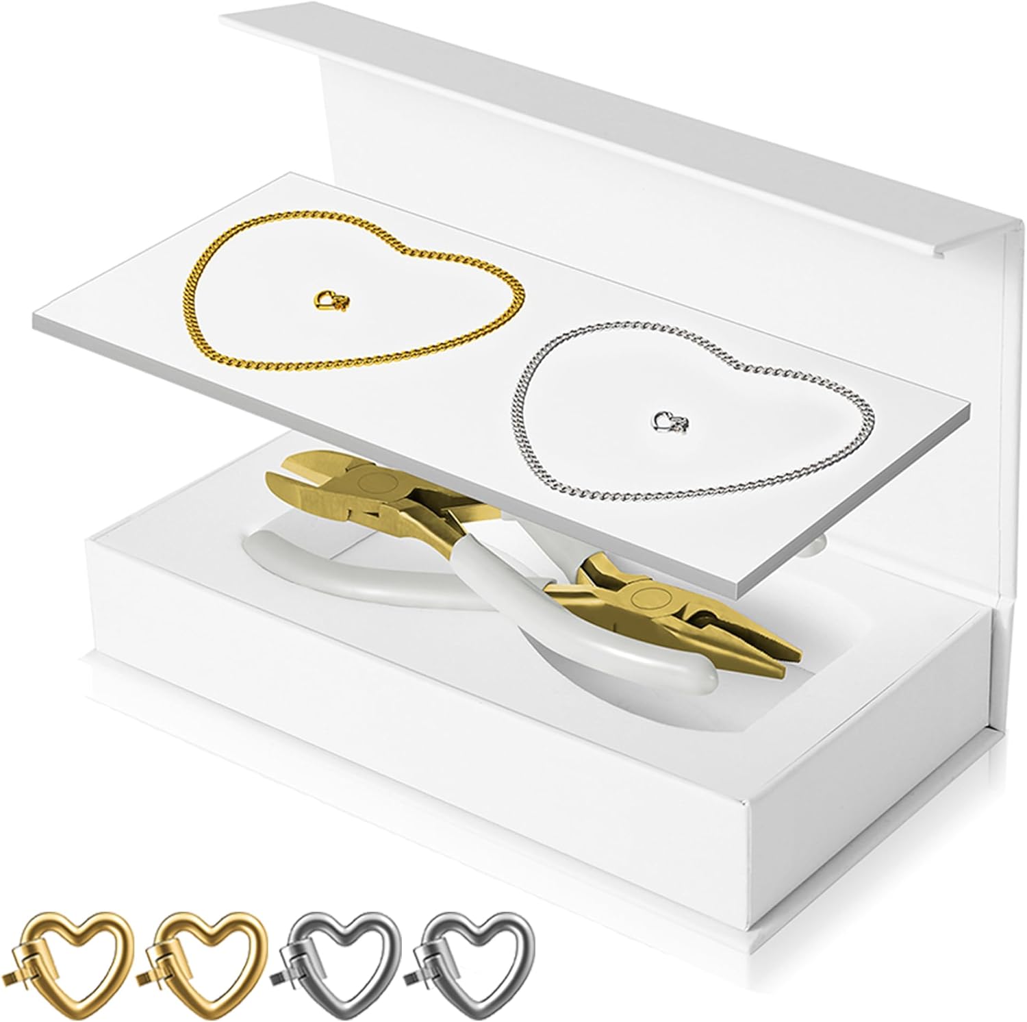 HERSIN Permanent Bracelet Kit Forever Bracelet Making for Couples Gift Friendship Bracelets DIY Locked Bracelets Christmas Valentine's Day for His and Her Bracelets Jewelry Gifts