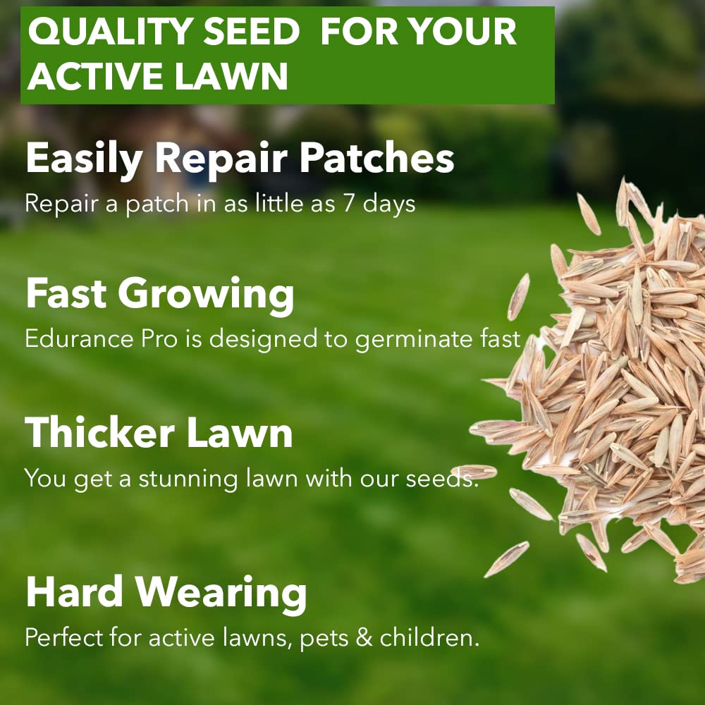 Total Lawn Endurance Pro, Hard Wearing Fast Growing Grass Seed for Your