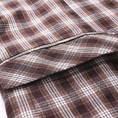Blazer masculino Abetteric com dois botões e gola xadrez, As1, US L=China XL