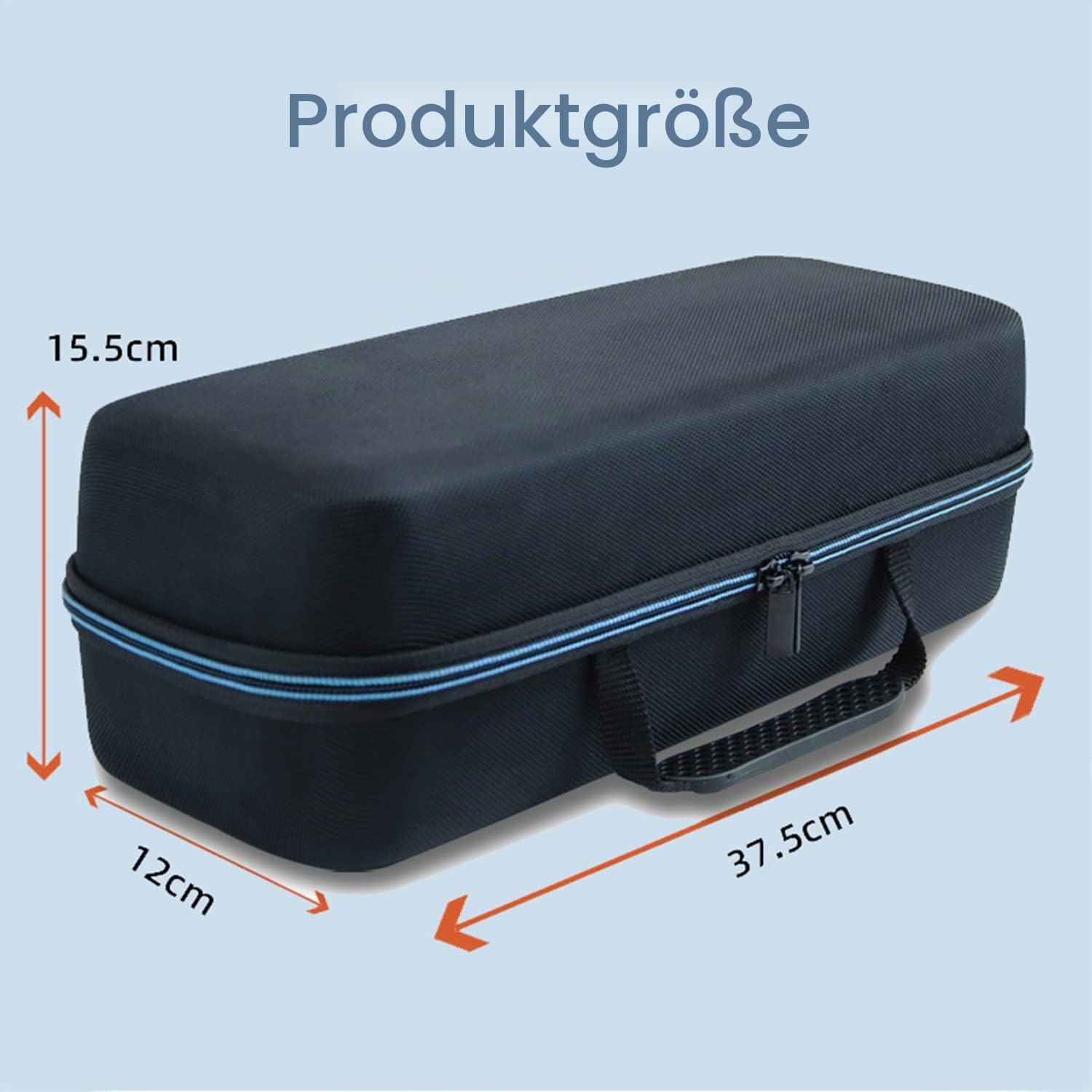 Schutzhülle für Samsung The Freestyle Projektor und Akku mit Zubehör, Eva tragbare Schutzbox (Schwarz)