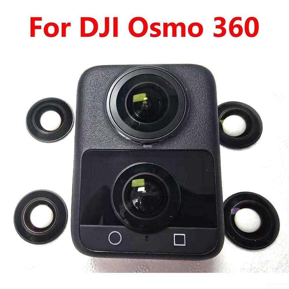 Lentille de rechange en verre optique pour DJI Osmo 360, grand angle, caméra d'action panoramique noire compacte pour caméra d'action pour la photographie à 360 degrés