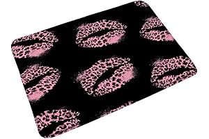 Leopard Lips Print Bath Mat, Perfect for a Girly Bathroom